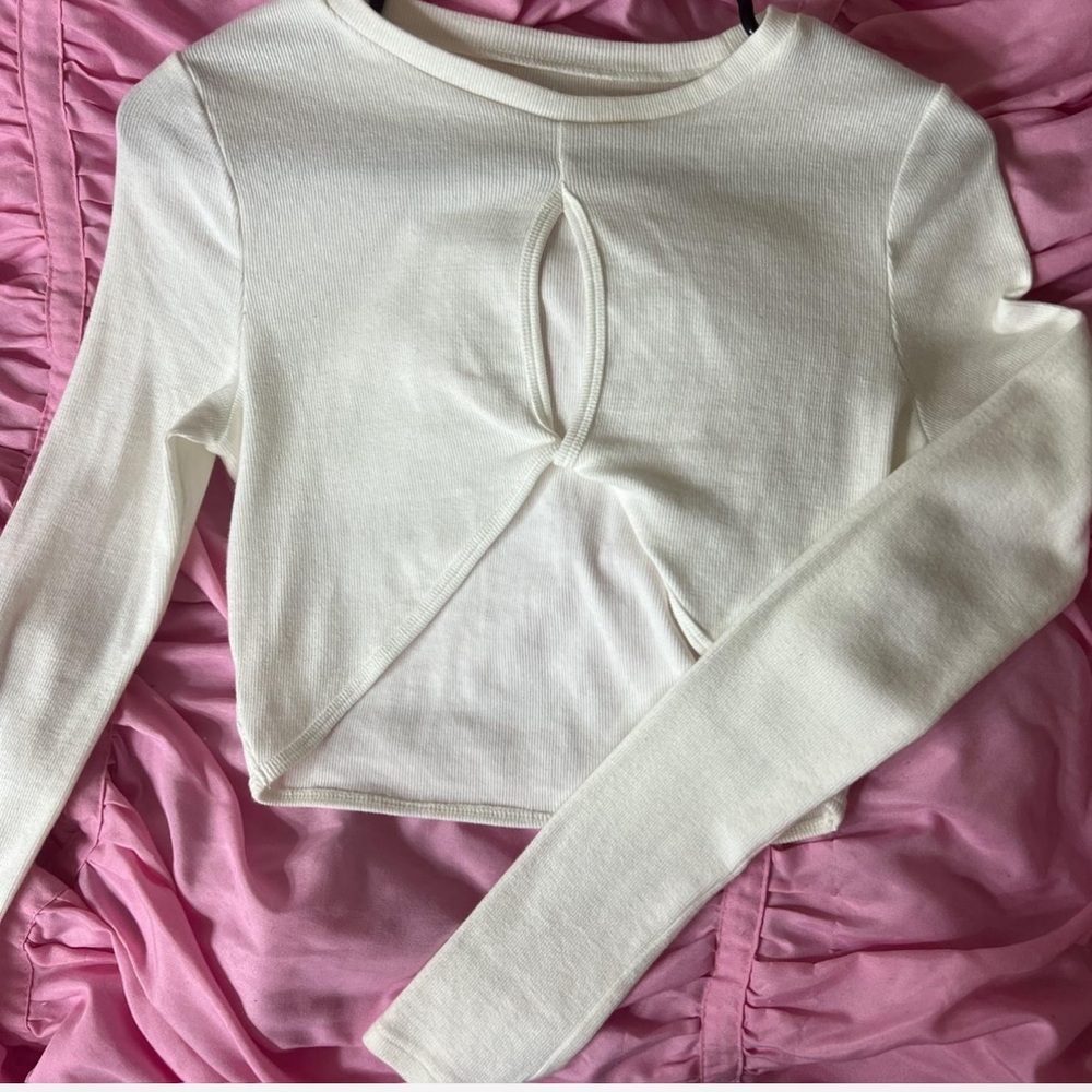 Cropped cross long sleeve